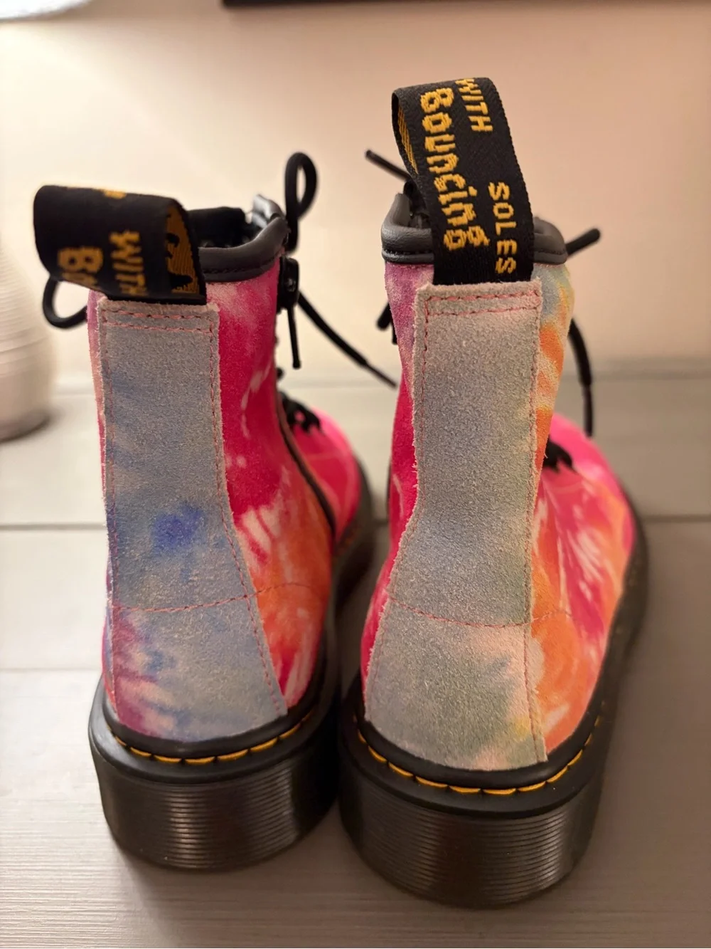 Dr. Martens youth 1460 tie dye boots, kids size 1